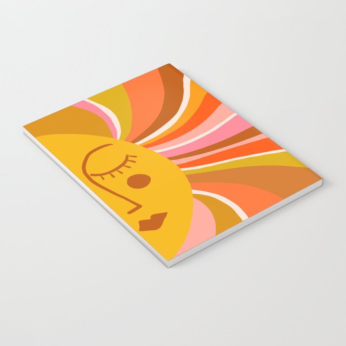 Sunshine Swirl - Retro Ochre Notebook Gallery Image 3