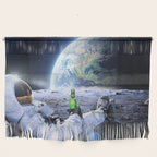 Astronaut on the Moon with beer Wall Hanging Gallery Image 1
