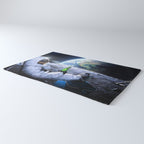 Astronaut on the Moon with beer Rug Gallery Image 3