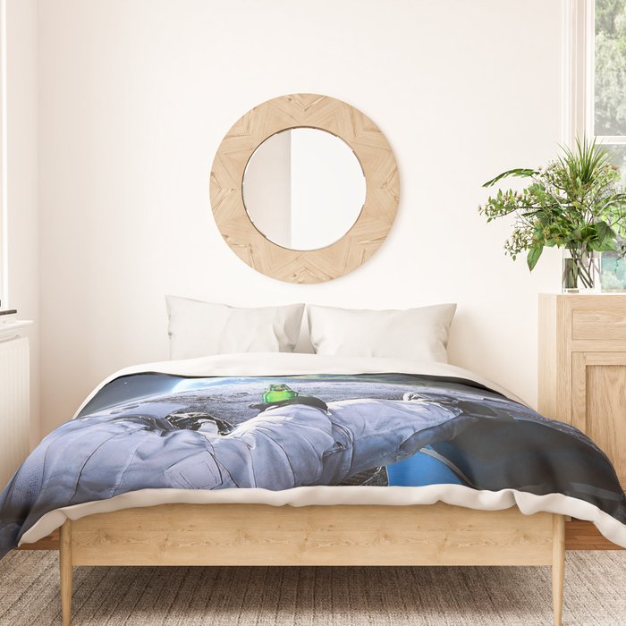 Astronaut on the Moon with beer Duvet Cover Gallery Image 3
