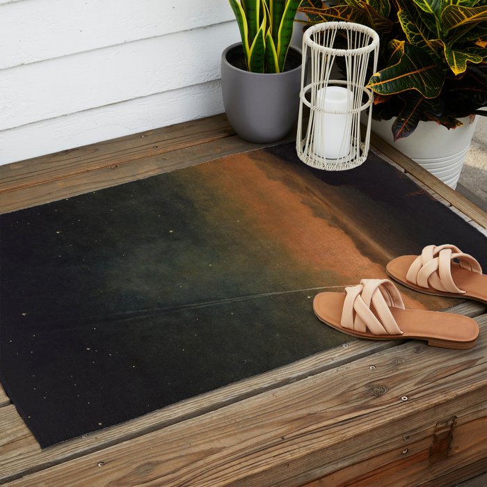 Smyth - The Great Comet of 1843 Sunset Magical Stars Outdoor Rug Gallery Image 2