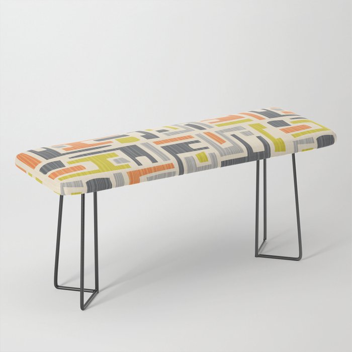 Mid Century Modern 58.1 Bench Gallery Image 1
