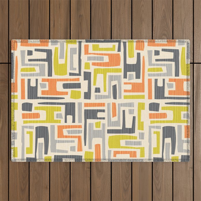 Mid Century Modern 58.1 Outdoor Rug Gallery Image 1