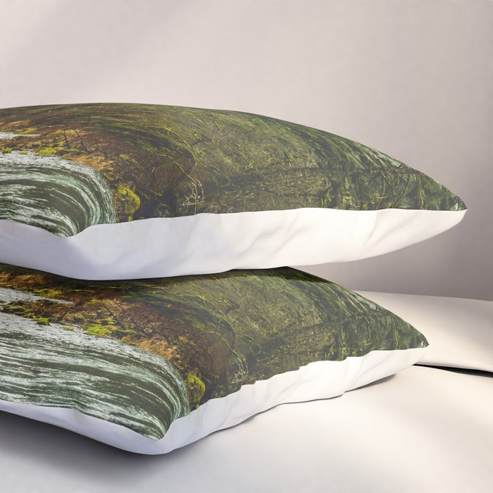 Wanderlust Forest River - Mountain Adventure in Foggy Woods Pillow Sham Gallery Image 3