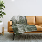 Wanderlust Forest River - Mountain Adventure in Foggy Woods Throw Blanket Gallery Image 1