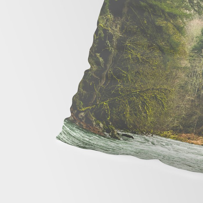 Wanderlust Forest River - Mountain Adventure in Foggy Woods Pillow Sham Gallery Image 4