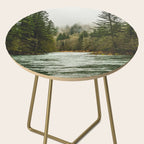 Wanderlust Forest River - Mountain Adventure in Foggy Woods Side Table Gallery Image 2
