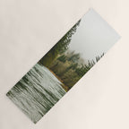 Wanderlust Forest River - Mountain Adventure in Foggy Woods Yoga Mat Gallery Image 1