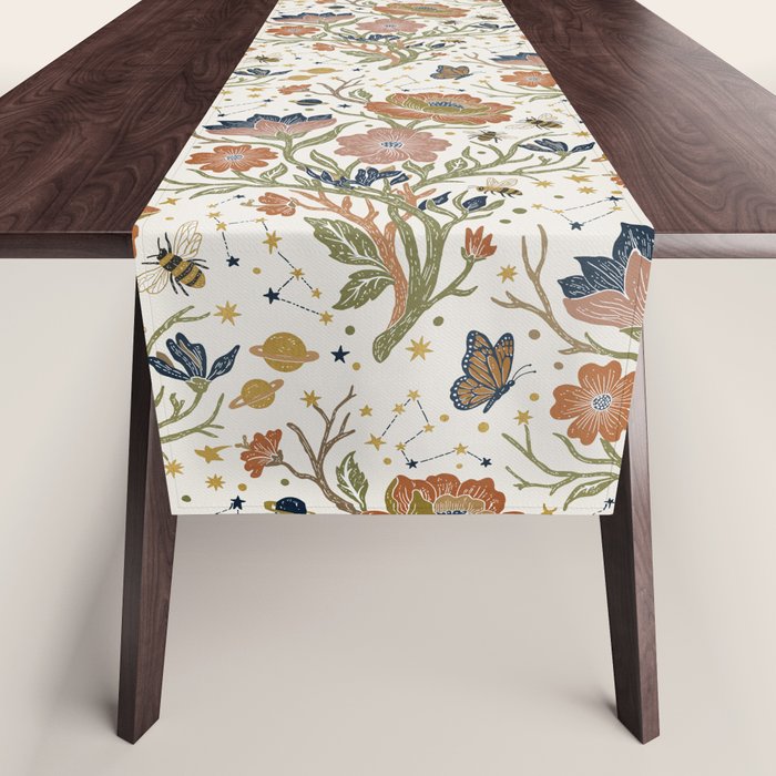 Boho Floral Galaxy Garden Table Runner Gallery Image 1