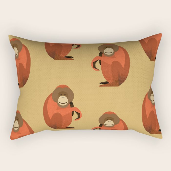 Whimsy Orangutan Rectangular Pillow Gallery Image 1