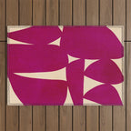Abstract A11-magenta Outdoor Rug Gallery Image 1