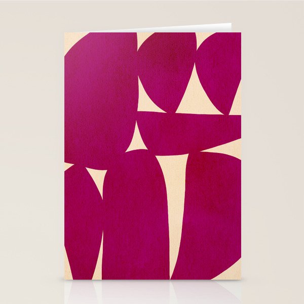 Abstract A11-magenta Stationery Card Gallery Image 2