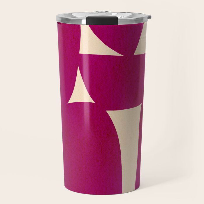 Abstract A11-magenta Travel Mug Gallery Image 1
