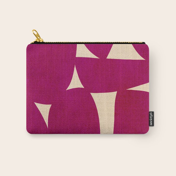 Abstract A11-magenta Carry All Pouch Gallery Image 1