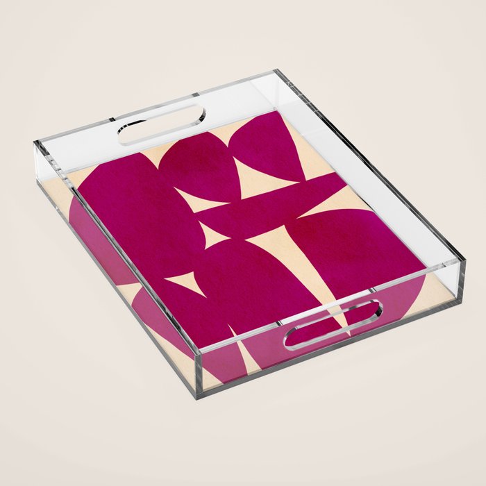 Abstract A11-magenta Acrylic Tray Gallery Image 1