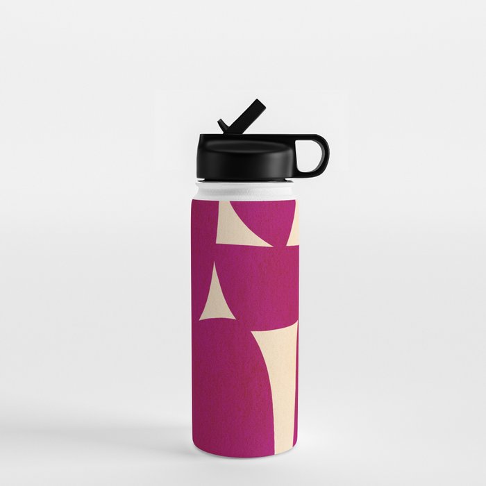 Abstract A11-magenta Water Bottle Gallery Image 1
