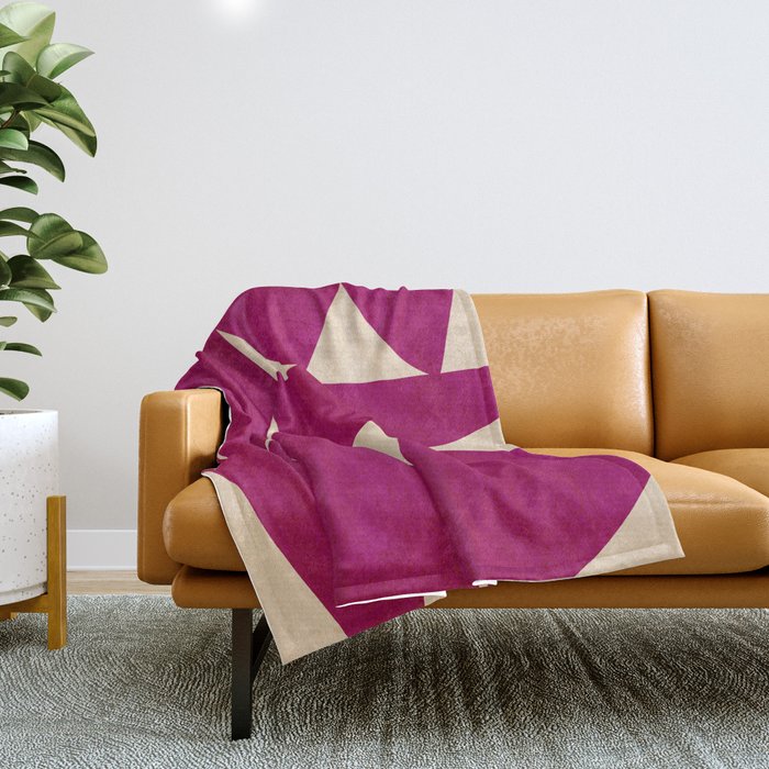 Abstract A11-magenta Throw Blanket Gallery Image 1