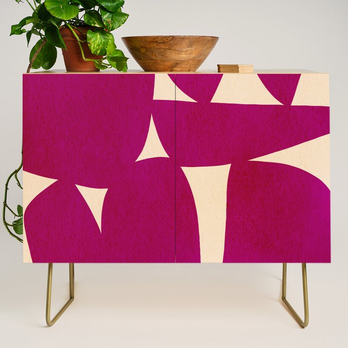 Abstract A11-magenta Credenza Gallery Image 1