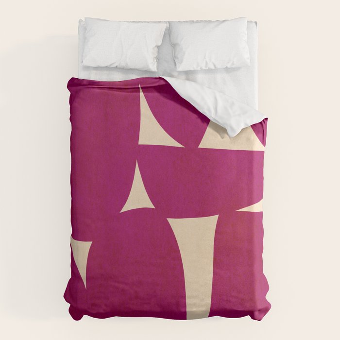 Abstract A11-magenta Duvet Cover Gallery Image 1