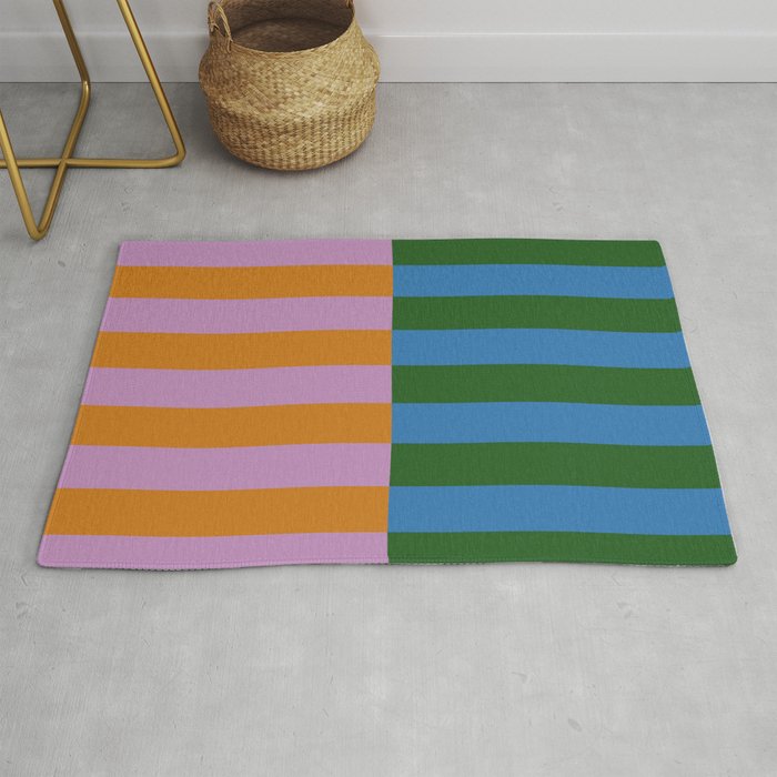 Abstraction_GEOMETRIC_STRIPE_LINE_COLORFUL_POP_ART_0701L Rug Gallery Image 1
