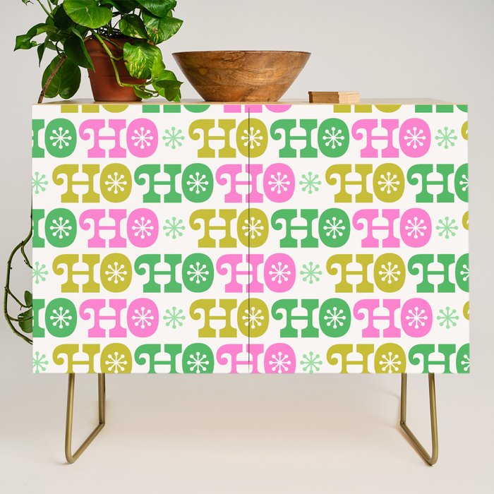 Ho Ho Ho - Pink and Green Credenza Gallery Image 1