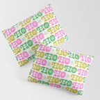 Ho Ho Ho - Pink and Green Pillow Sham Gallery Image 3