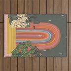 Rainbow door #2 Outdoor Rug Gallery Image 1