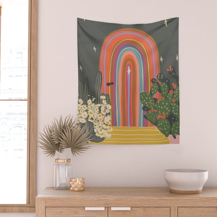 Rainbow door #2 Wall Tapestry Gallery Image 2