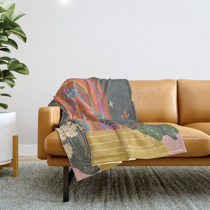 Rainbow door #2 Throw Blanket Gallery Image 1