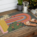 Rainbow door #2 Outdoor Rug Gallery Image 2