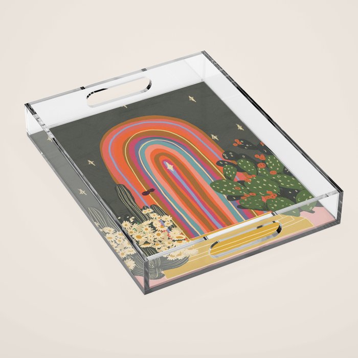 Rainbow door #2 Acrylic Tray Gallery Image 1