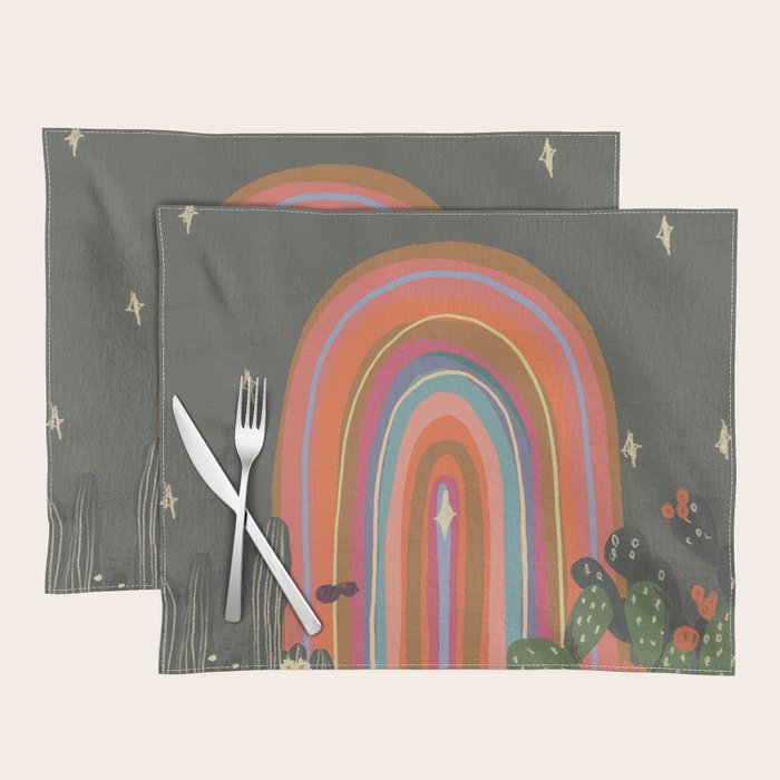 Rainbow door #2 Placemat Gallery Image 1