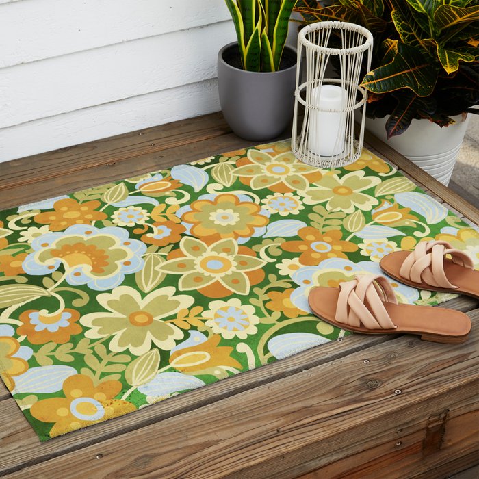 1970s in Green Outdoor Rug Gallery Image 2