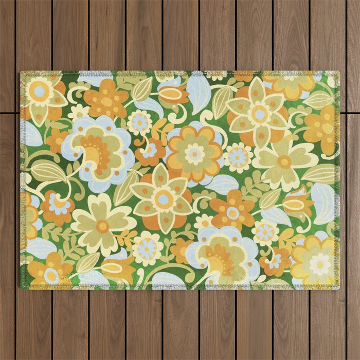 1970s in Green Outdoor Rug Gallery Image 1