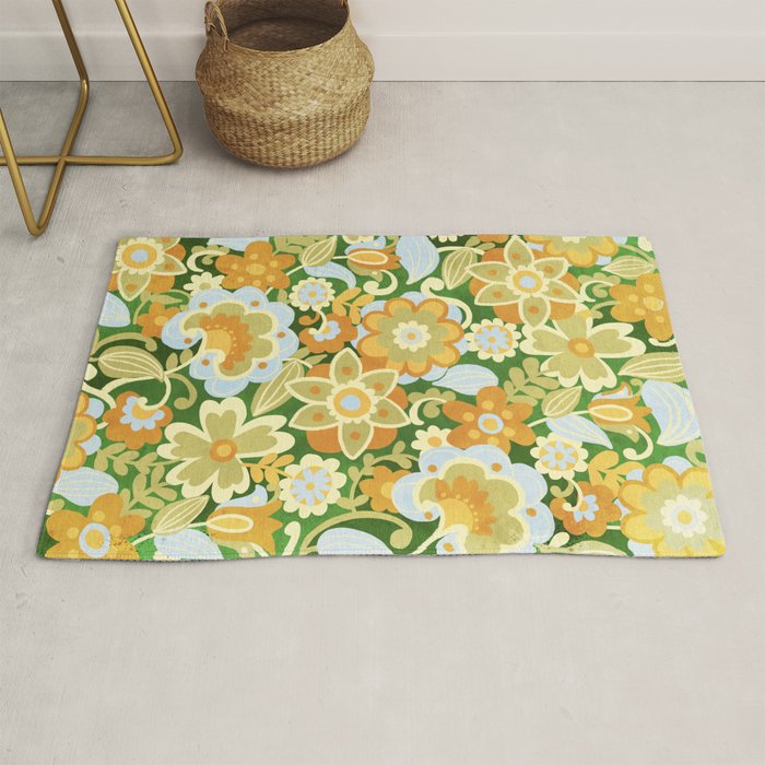 1970s in Green Rug Gallery Image 1