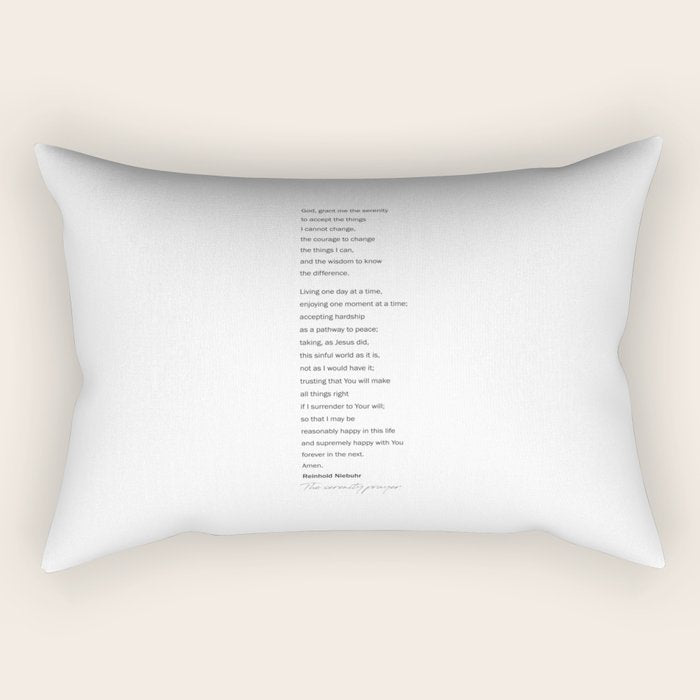 The Serenity Prayer Rectangular Pillow Gallery Image 2