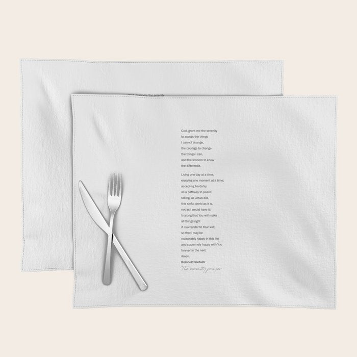 The Serenity Prayer Placemat Gallery Image 1