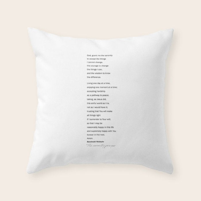 The Serenity Prayer Throw Pillow Gallery Image 6