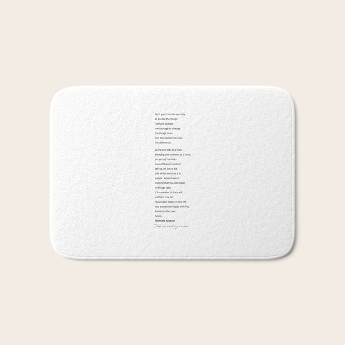 The Serenity Prayer Bath Mat Gallery Image 1