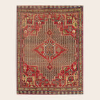 Khamseh  Antique Fars Persian Rug Print Poster Gallery Image 4
