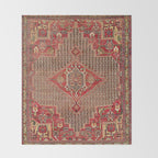 Khamseh  Antique Fars Persian Rug Print Throw Blanket Gallery Image 2