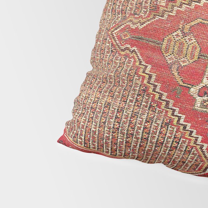 Khamseh  Antique Fars Persian Rug Print Pillow Sham Gallery Image 4