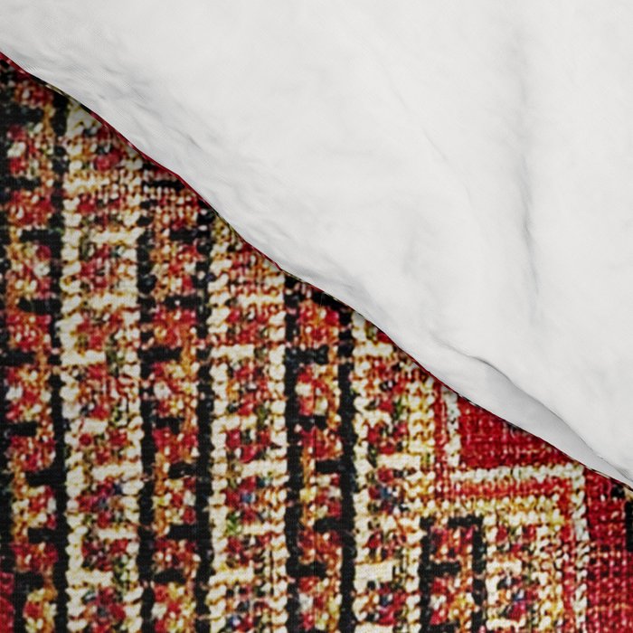 Khamseh  Antique Fars Persian Rug Print Comforter Gallery Image 4