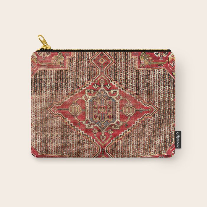 Khamseh  Antique Fars Persian Rug Print Carry All Pouch Gallery Image 1