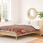 Khamseh  Antique Fars Persian Rug Print Duvet Cover Gallery Image 2