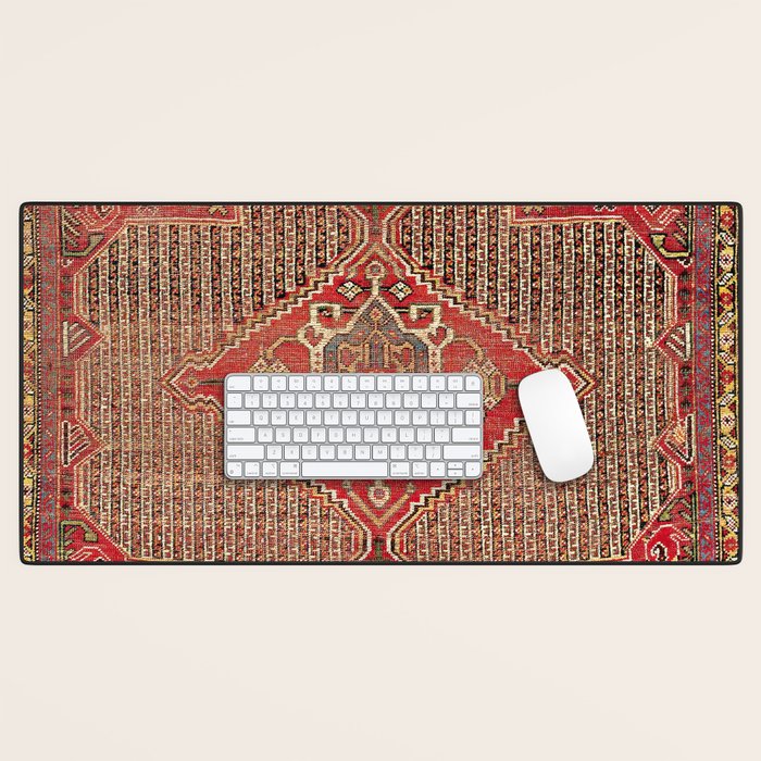 Khamseh  Antique Fars Persian Rug Print Desk Mat Gallery Image 1