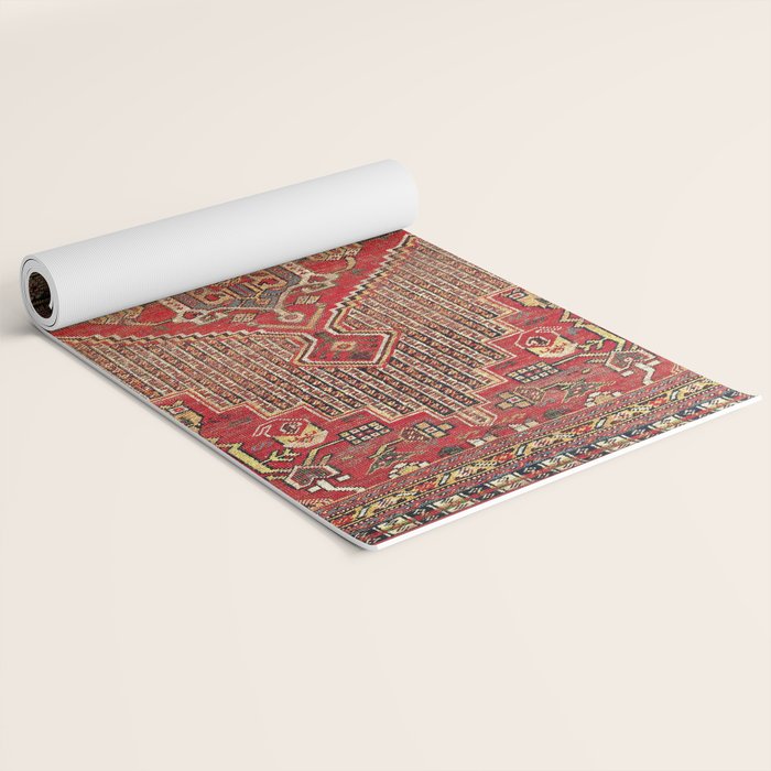 Khamseh  Antique Fars Persian Rug Print Yoga Mat Gallery Image 2