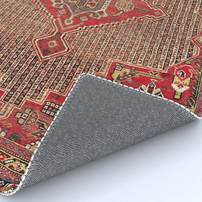 Khamseh  Antique Fars Persian Rug Print Rug Gallery Image 4