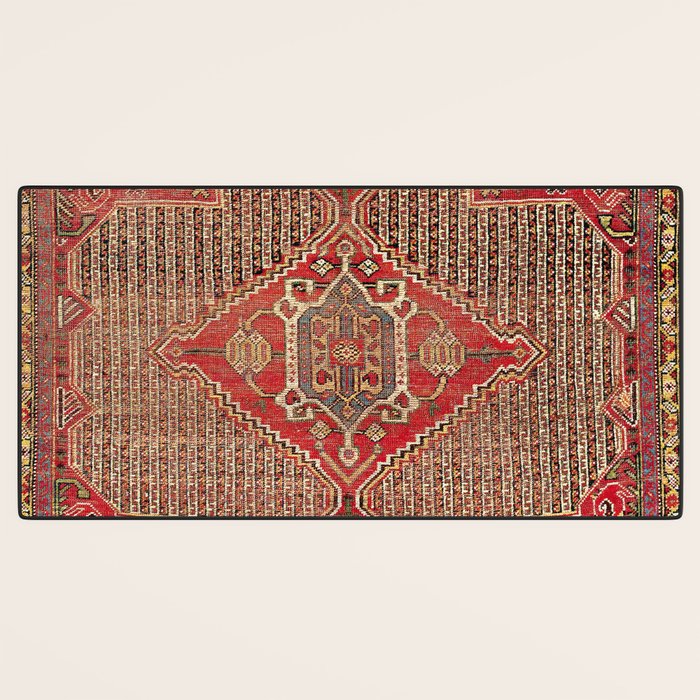 Khamseh  Antique Fars Persian Rug Print Desk Mat Gallery Image 3