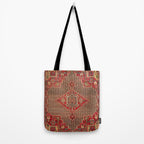Khamseh  Antique Fars Persian Rug Print Tote Bag Gallery Image 2